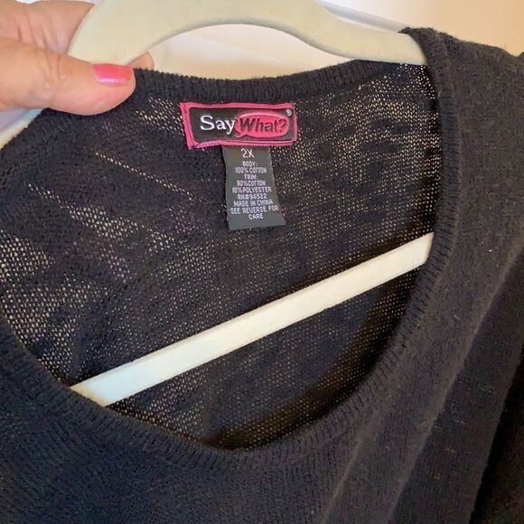 Say What 2X black tunic top - Picture 2 of 5